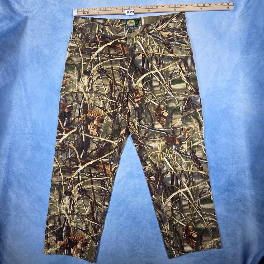 Cabelas Mens 42 Advantage Wetlands Camo Cargo Pants Hunting Outdoor Gear